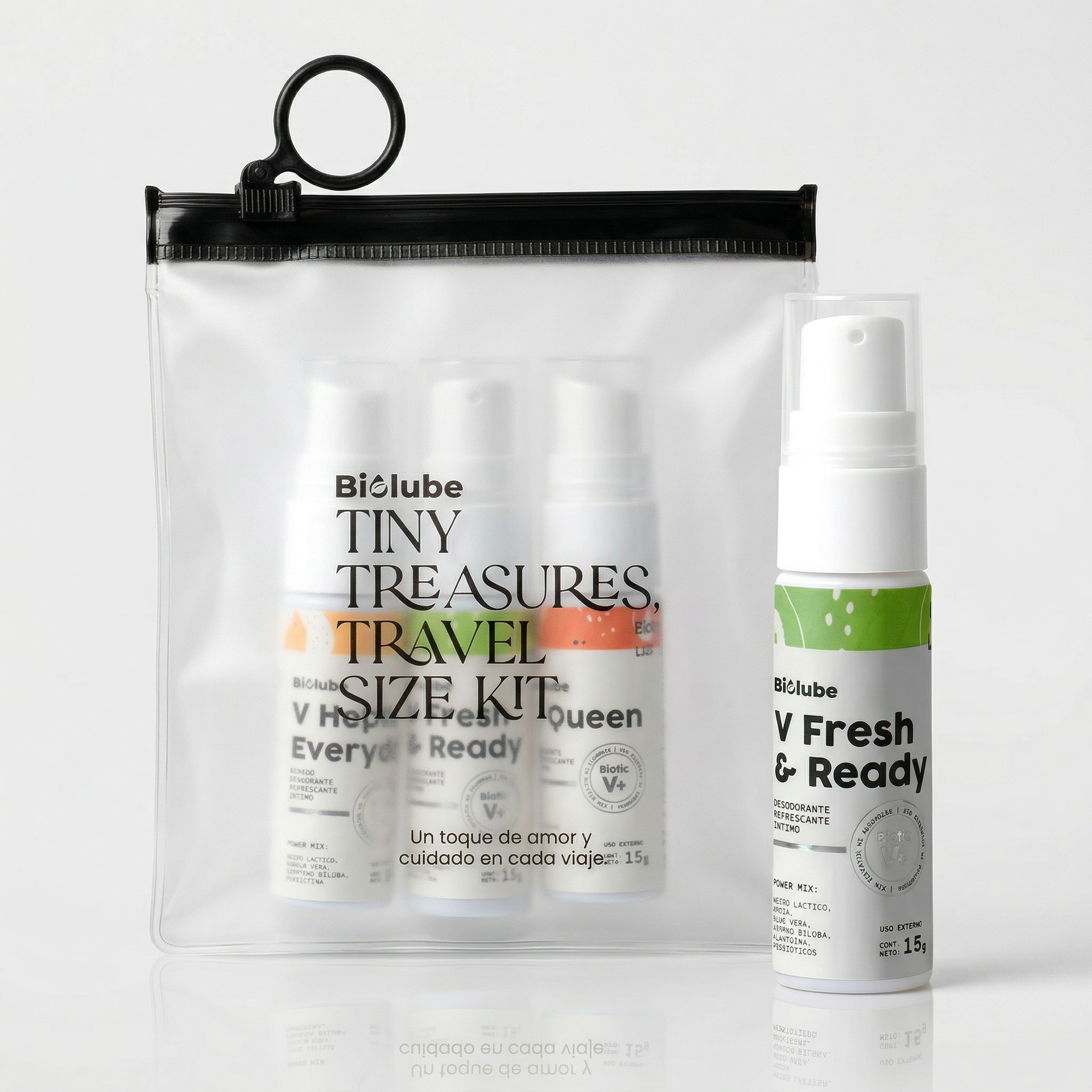 Rutina completa tamaño viaje + V Fresh